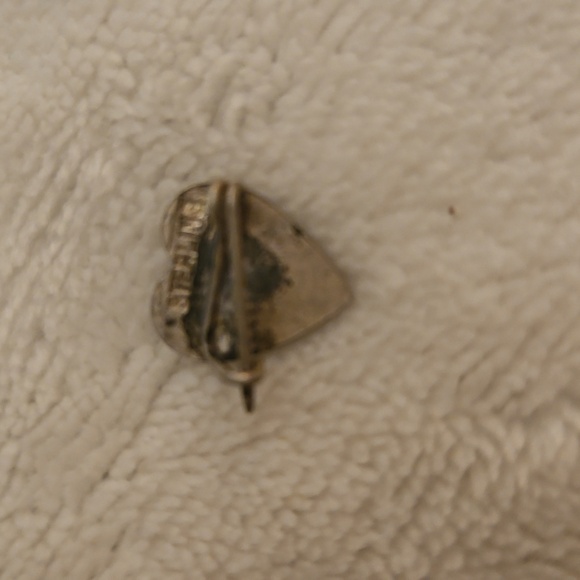 Vintage WWII 1940s Sterling Enamel Sweetheart Pin - Picture 4 of 4